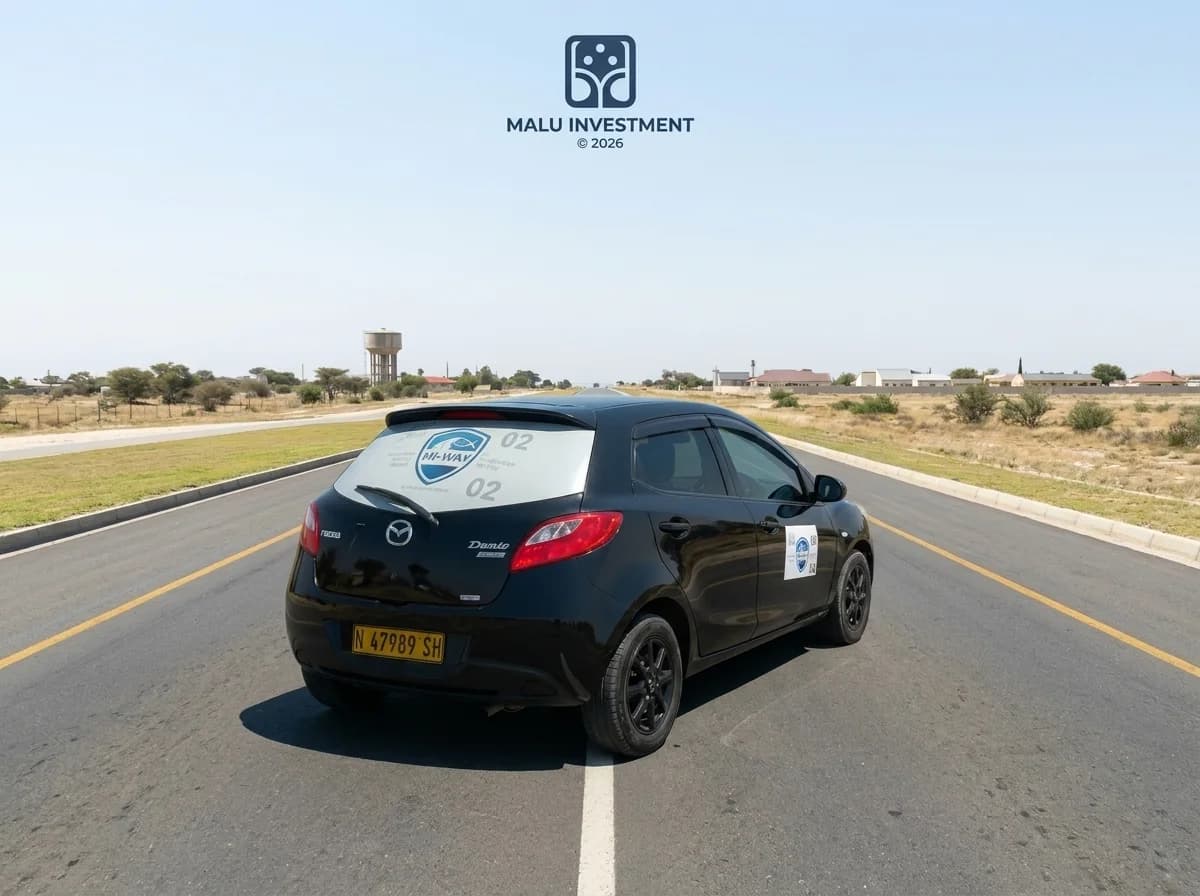 MI-WAY vehicle on northern Namibian road